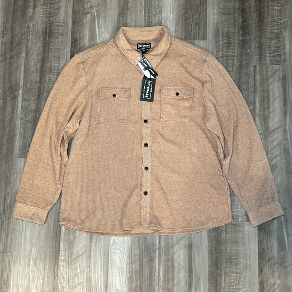For the Republic Cut & Sewn Heavy Luxe Flannel Comfort Stretch Overshirt - 2XL - Picture 2 of 6